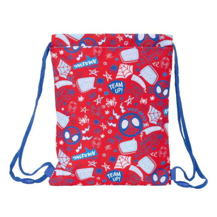Sac à dos serré par des ficelles Spider-Man Rescue Bleu Rouge 26 x 34 x 1 cm