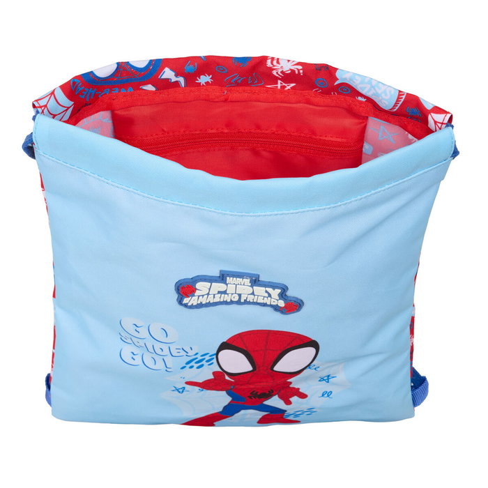 Sac à dos serré par des ficelles Spider-Man Rescue Bleu Rouge 26 x 34 x 1 cm