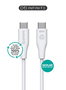 eSTUFF Câble USB-C vers USB-C INFINITE GRS 2 m Blanc - Sans PVC, Recyclé, Renforcé Kevlar, Charge 60W, 480 Mbps, 35000 Flexions