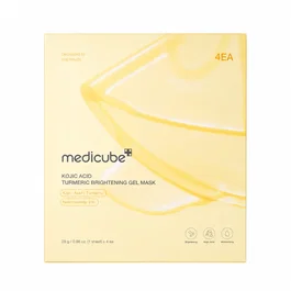 Medicube Masque en gel à l'Acide Kojique et Curcuma, Éclaircissant et nourrissant (4 pcs, 28 g)