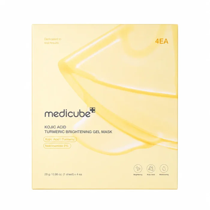Medicube Masque en gel à l'Acide Kojique et Curcuma, Éclaircissant et nourrissant (4 pcs, 28 g) Medicube Masque en gel à l'Acide Kojique et Curcuma, Éclaircissant et nourrissant (4 pcs, 28 g)