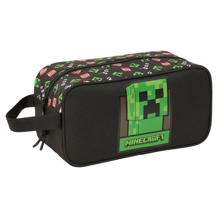 Safta Range-Chaussures de Voyage Minecraft Noir 29 x 15 x 14 cm