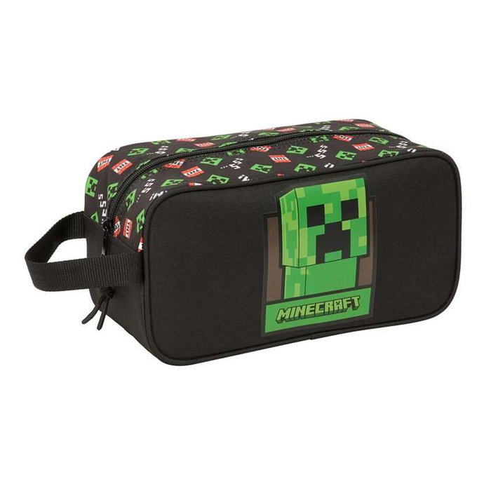 Safta Range-Chaussures de Voyage Minecraft Noir 29 x 15 x 14 cm
