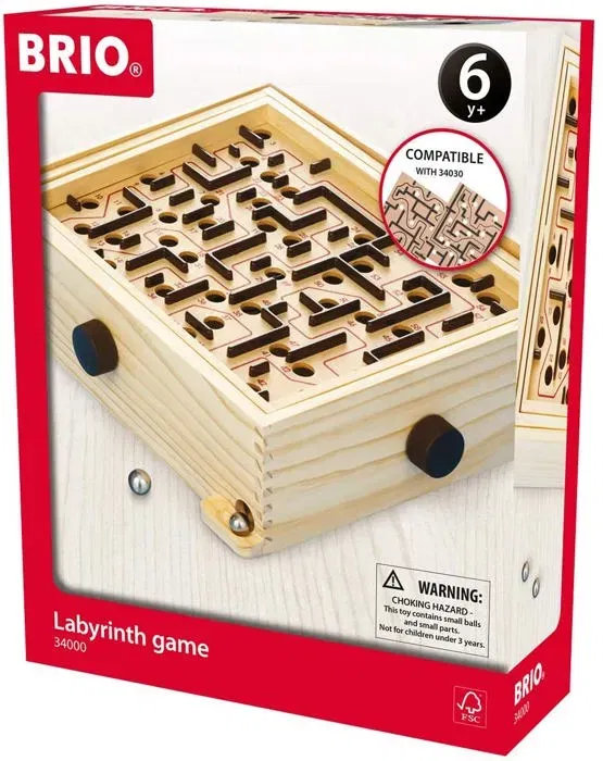 BRIO - Jeu de Labyrinthe en Bois Ravensburger, Jeu d'Adresse pour Enfants à Partir de 6 Ans et Adultes