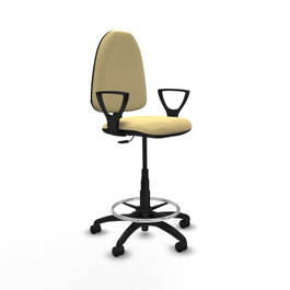 PIQUERAS Y CRESPO Chaise de Bureau Beige avec Accoudoirs Fixes