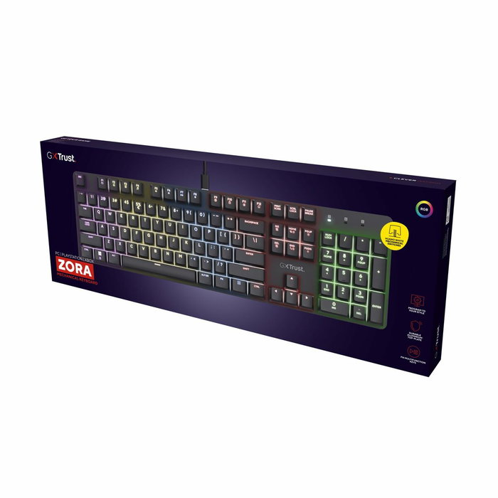 Clavier pour jeu Trust 25682 Noir Espagnol Qwerty Clavier pour jeu Trust 25682 Noir Espagnol Qwerty