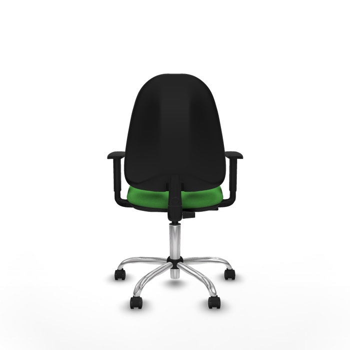 PIQUERAS Y CRESPO Chaise de bureau Algarra en tissu vert avec base chromée