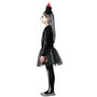 Déguisement Squelette Brillant avec Jupe et Détails Crânes pour Fille Halloween, Taille 7-9 Ans, Noir