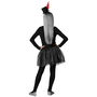 Déguisement Squelette Brillant avec Jupe et Détails Crânes pour Fille Halloween, Taille 7-9 Ans, Noir