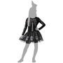Déguisement Squelette Brillant avec Jupe et Détails Crânes pour Fille Halloween, Taille 7-9 Ans, Noir