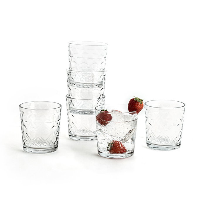 Quid Set de 6 Verres Bas Rombos en Verre Transparent 26 cL