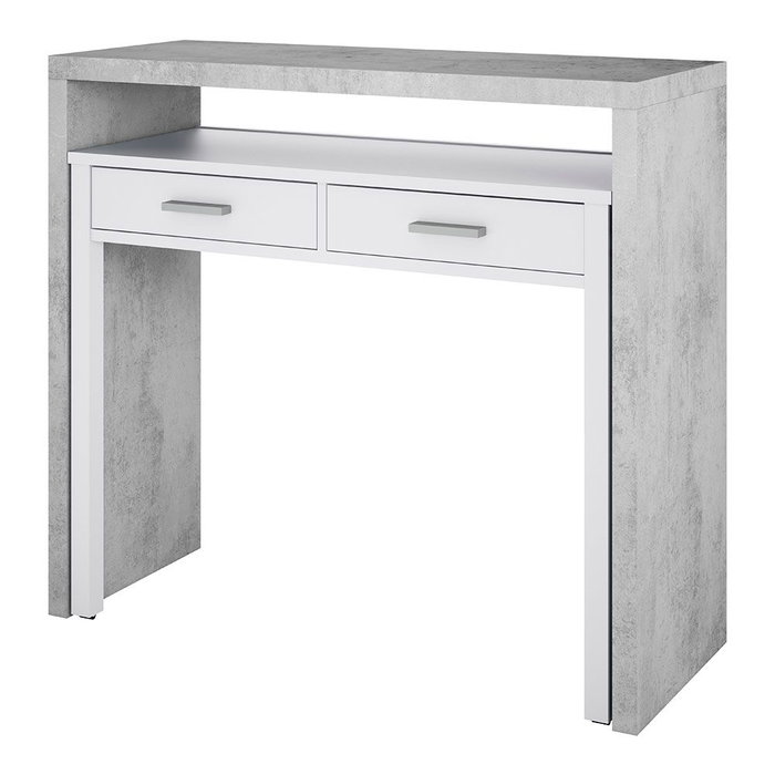Bureau Forés Blanc 98,5 X 36 X 87,5 CM Métal MDF Bureau Forés Blanc 98,5 X 36 X 87,5 CM Métal MDF