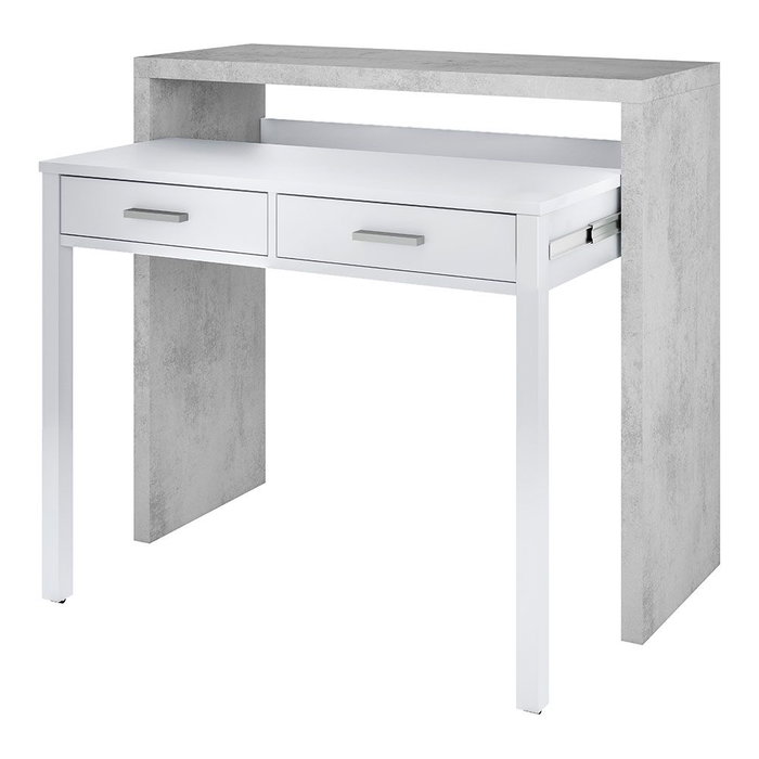 Bureau Forés Blanc 98,5 X 36 X 87,5 CM Métal MDF Bureau Forés Blanc 98,5 X 36 X 87,5 CM Métal MDF