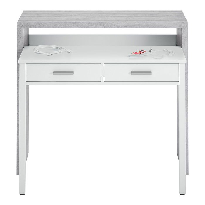 Bureau Forés Blanc 98,5 X 36 X 87,5 CM Métal MDF Bureau Forés Blanc 98,5 X 36 X 87,5 CM Métal MDF