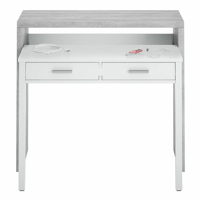 Bureau Forés Blanc 98,5 X 36 X 87,5 CM Métal MDF