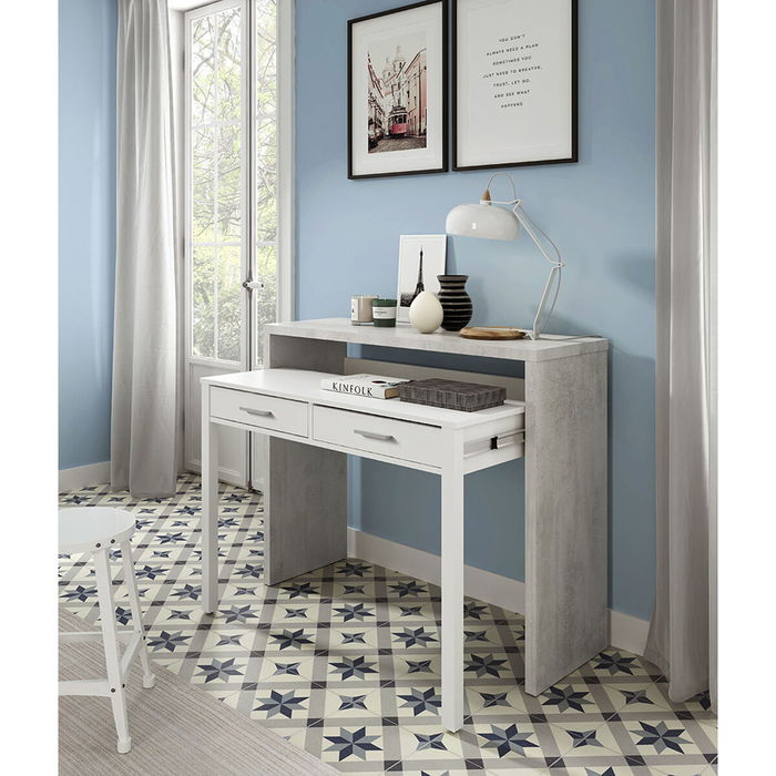 Bureau Forés Blanc 98,5 X 36 X 87,5 CM Métal MDF