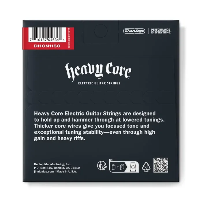 Dunlop Heavy Core 11-50 Jeu de cordes électrique nickel