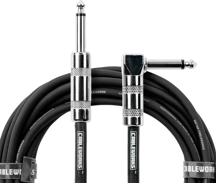 Cableworks Câble Instrument Jack Recto/Acoudé 1,5 m - Noir, OFC