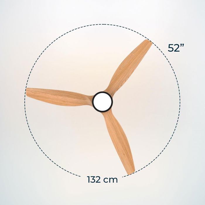 Ventilateur de Plafond avec Lumière Cecotec EnergySilence Aero 5230 18 W 40 W Blanc Bois (3000-6500 K)