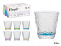 Vivalto Verre à Larme Transparent Coloré 310 ml 9x9x9 cm (Set de 36)
