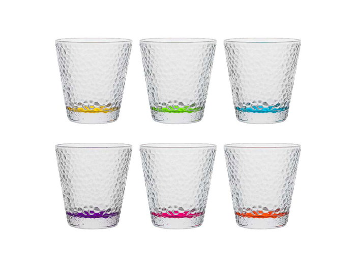 Vivalto Verre à Larme Transparent Coloré 310 ml 9x9x9 cm (Set de 36) Vivalto Verre à Larme Transparent Coloré 310 ml 9x9x9 cm (Set de 36)
