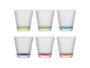 Vivalto Verre à Larme Transparent Coloré 310 ml 9x9x9 cm (Set de 36)
