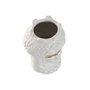 Cache-pot Home ESPRIT Blanc Doré Porcelaine 10 x 10 x 14 cm (2 Unités)