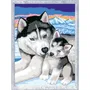 Ravensburger 25829 CreArt Kids - Kit de peinture par numéros Doux bisous de Husky, 18x24 cm, à partir de 7 ans, avec cadre