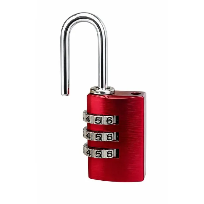 Abus 145/20 Cadenas à combinaison 3 chiffres, Aluminium rouge, Anse acier Abus 145/20 Cadenas à combinaison 3 chiffres, Aluminium rouge, Anse acier
