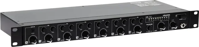 ALGAMAUDIO Mélangeur 7 Canaux Rackable avec Préamplis Micro, Noir