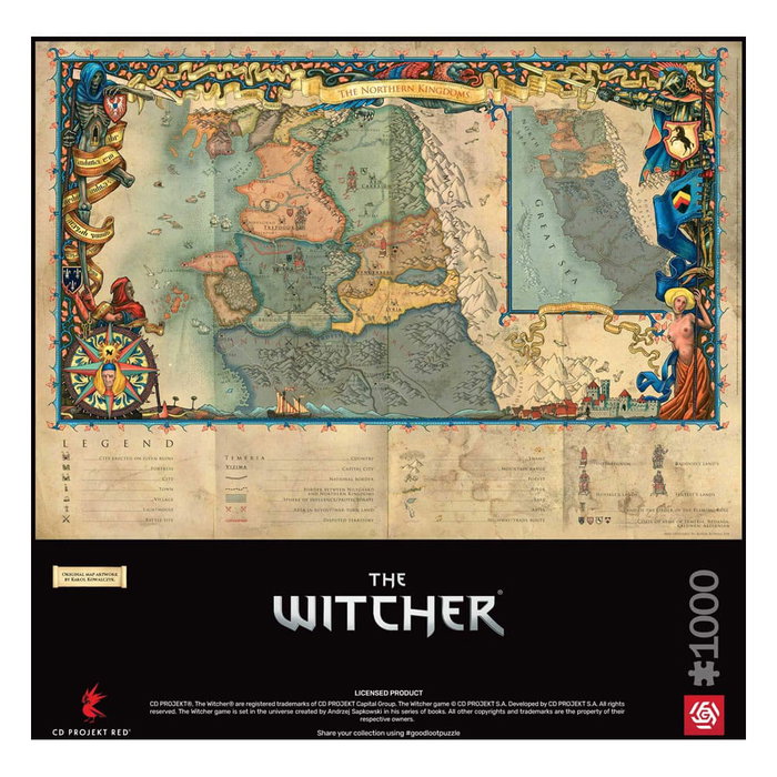 The Witcher 3 puzzle Gaming The Northern Kingdoms (1000 pièces) The Witcher 3 puzzle Gaming The Northern Kingdoms (1000 pièces)