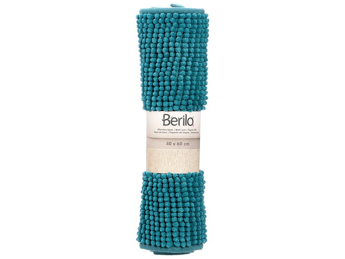 Berilo Tapis de Bain Vert 60x40 cm en Polyester Recyclé (Set de 12)