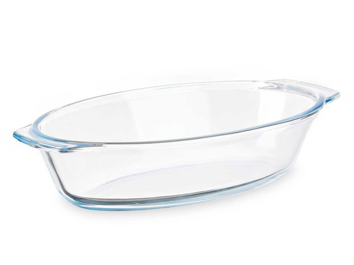 Vivalto Bandeja en verre borosilicate ovale avec anses 700 ml 23 x 5 x 13 cm (Set de 18)