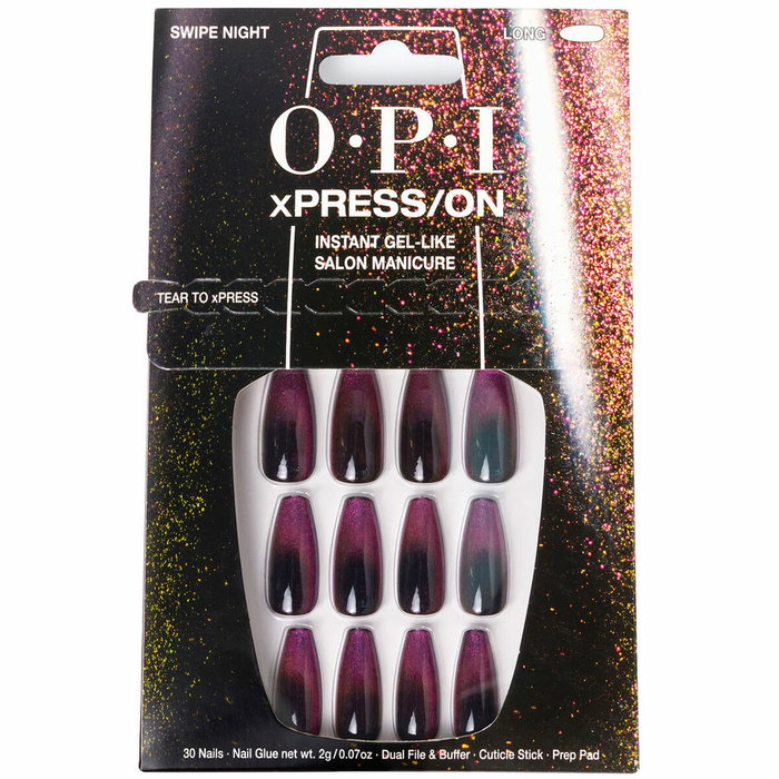 OPI xPRESS/ON Ongles artificiels Nail Art Swipe Night (30 unités) OPI xPRESS/ON Ongles artificiels Nail Art Swipe Night (30 unités)