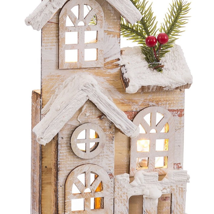 BigBuy Home Décoration lumineuse Naturel Église BigBuy Home Décoration lumineuse Naturel Église