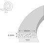 WOLFPACK LINEA PROFESIONAL Joint en mousse 8 m. x 6 mm. x 10 mm. blanc
