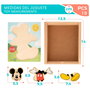 WOOMAX Puzzle en bois Mickey Disney - 19 pièces - Boîte 14x12,5x4 cm - À partir de 24 mois