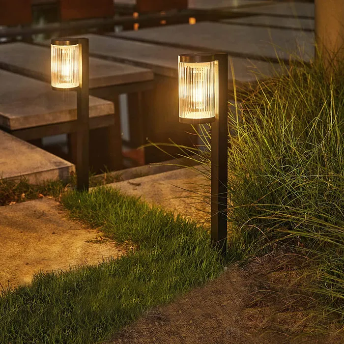 LUMISKY - Lot de 2 balises solaires extérieures BEAMLIT - LED blanc chaud - Hauteur 58 cm - Éclairage autonome pour allée, terrasse ou jardin - IP65