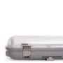 Lot de 4 kits d'éclairage étanches et connectables pour deux tubes LED 1200 mm ABS/PC avec clips en acier inoxydable