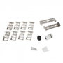 Lot de 4 kits d'éclairage étanches et connectables pour deux tubes LED 1200 mm ABS/PC avec clips en acier inoxydable