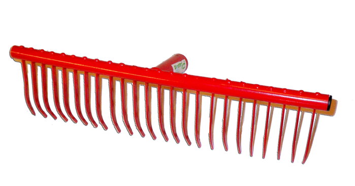 PLUVIA Râteau de Jardin en Métal Rouge 24 Dents 44 cm sans Manche PLUVIA Râteau de Jardin en Métal Rouge 24 Dents 44 cm sans Manche