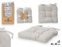 Giftdecor Lot de 2 Cousins de Chaise Gris Clair 40x40 cm en Tissu Polyester (Set de 6)