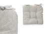 Giftdecor Lot de 2 Cousins de Chaise Gris Clair 40x40 cm en Tissu Polyester (Set de 6)
