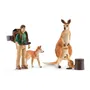 Schleich 42550 Wild Life Coffret Aventures en Océanie - Figurines Animaux Sauvages, Ranger, Kangourou, Dingo, Accessoires, Jouet pour Enfant dès 3 Ans
