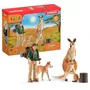 Schleich 42550 Wild Life Coffret Aventures en Océanie - Figurines Animaux Sauvages, Ranger, Kangourou, Dingo, Accessoires, Jouet pour Enfant dès 3 Ans