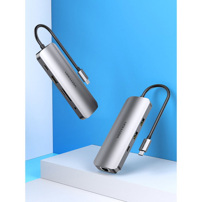 Hub USB Vention TOMHB Argenté 100 W