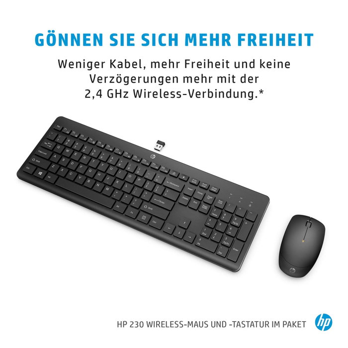 HP 230 Ensemble clavier et souris sans fil - Allemand