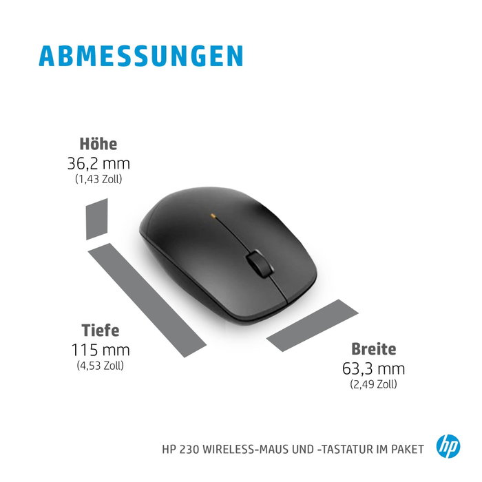 HP 230 Ensemble clavier et souris sans fil - Allemand