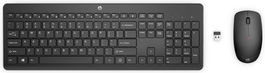 HP - Combo clavier et souris sans fil HP 230, 1600 DPI, 12 touches de fonction, longues autonomies - Clavier AZERTY / QWERTZ