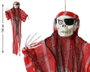 BigBuy Home Squelette Pirate Suspendu 130 cm Rouge à Rayures